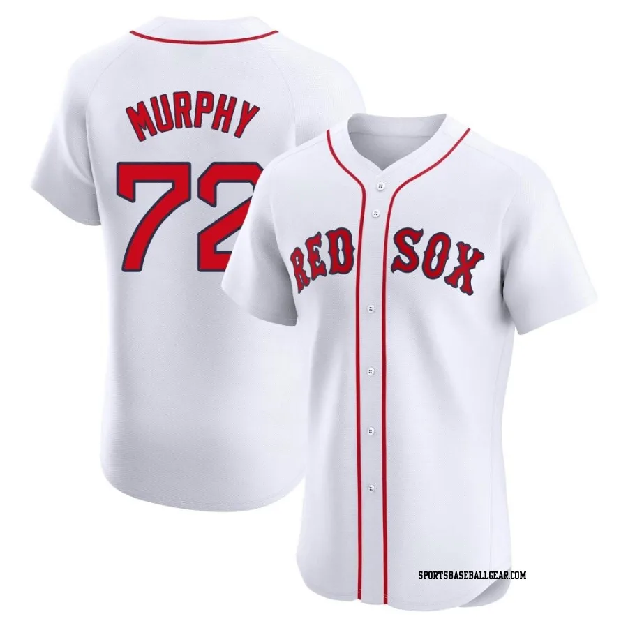 Chris Murphy Men's Boston Red Sox White Elite Home Patch Jersey