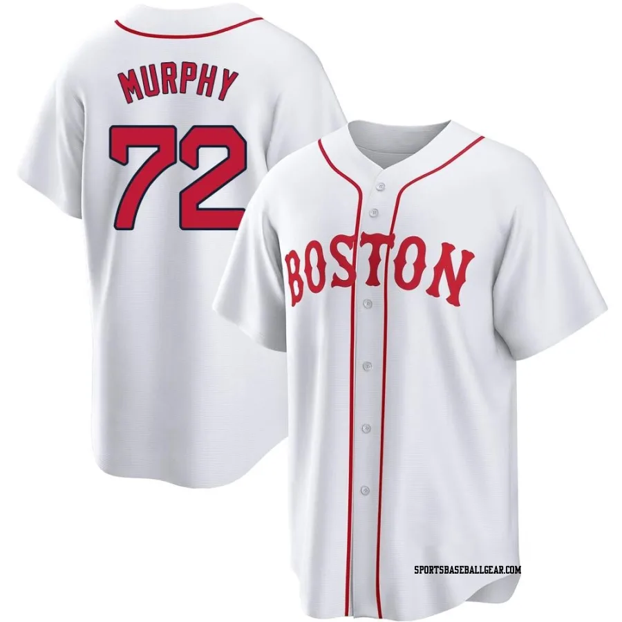 Chris Murphy Men's Boston Red Sox White Replica 2021 Patriots' Day Jersey