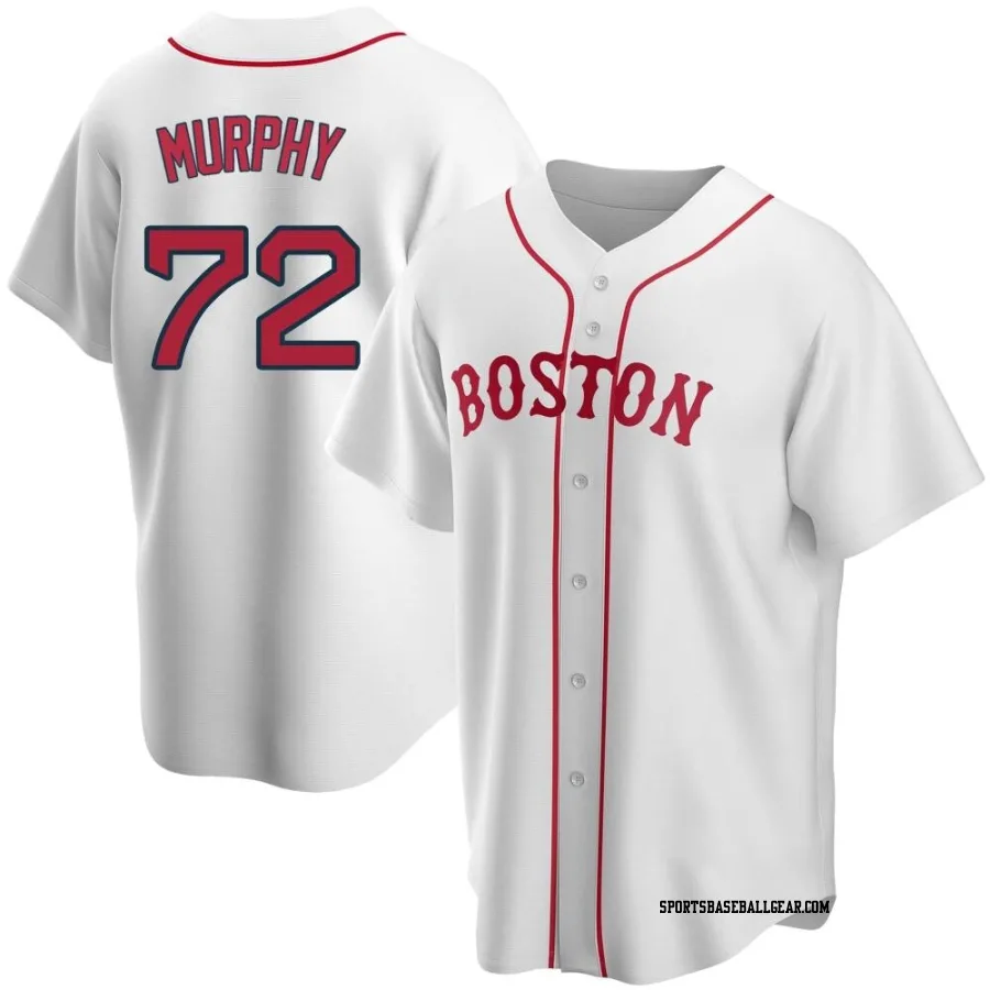 Chris Murphy Men's Boston Red Sox White Replica Alternate Jersey