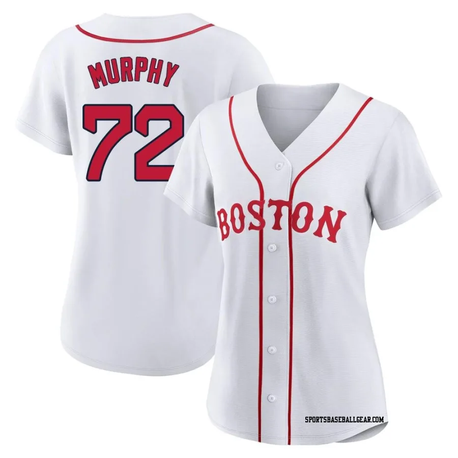 Chris Murphy Women's Boston Red Sox White Authentic 2021 Patriots' Day Jersey