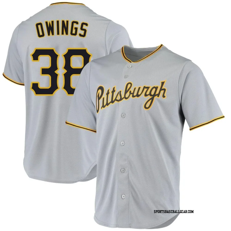 Chris Owings Men's Pittsburgh Pirates Gray Replica Road Jersey