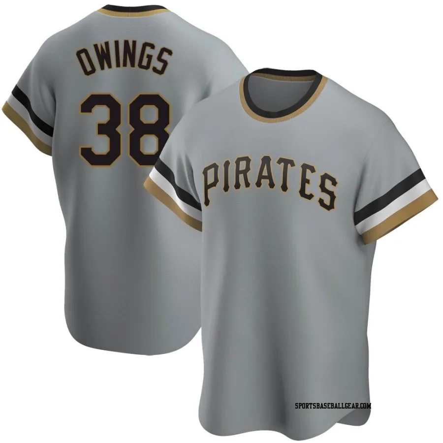 Chris Owings Youth Pittsburgh Pirates Gray Replica Road Cooperstown Collection Jersey