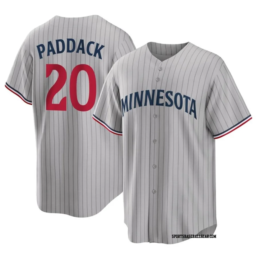 Chris Paddack Men's Minnesota Twins Gray Replica Road Jersey