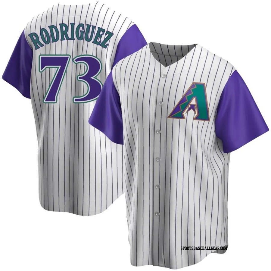 Chris Rodriguez Men's Arizona Diamondbacks Cream/Purple Replica Alternate Cooperstown Collection Jersey