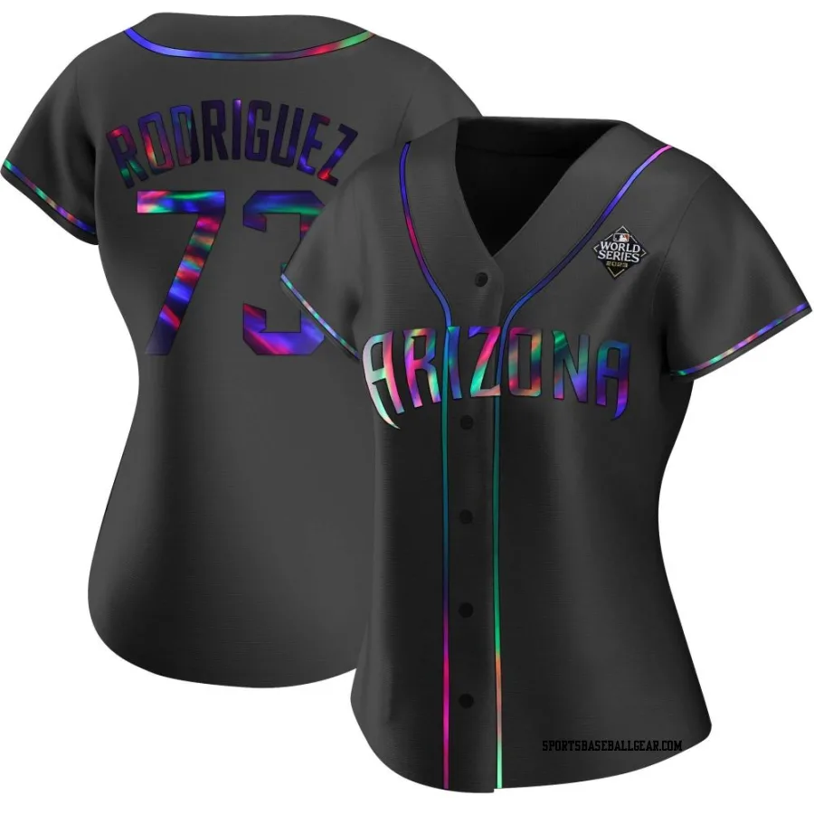 Chris Rodriguez Women's Arizona Diamondbacks Black Holographic Authentic Alternate 2023 World Series Jersey