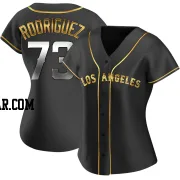 Chris Rodriguez Women's Los Angeles Angels Black Golden Replica Alternate Jersey