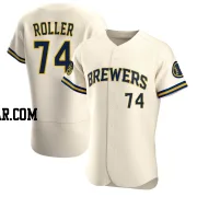 Chris Roller Men's Milwaukee Brewers Cream Authentic Home Jersey