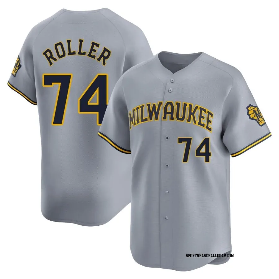 Chris Roller Men's Milwaukee Brewers Gray Limited Away Jersey