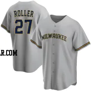 Chris Roller Men's Milwaukee Brewers Gray Replica Road Jersey