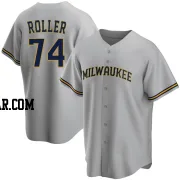 Chris Roller Men's Milwaukee Brewers Gray Replica Road Jersey