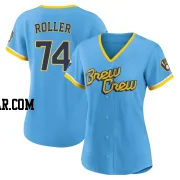 Chris Roller Women's Milwaukee Brewers Blue Authentic Powder 2022 City Connect Jersey