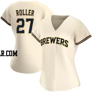 Chris Roller Women's Milwaukee Brewers Cream Authentic Home Jersey