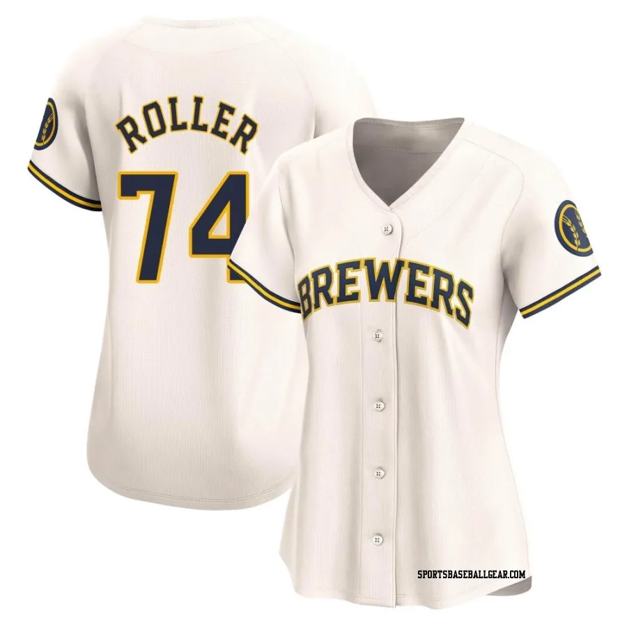 Chris Roller Women's Milwaukee Brewers Cream Limited Home Jersey