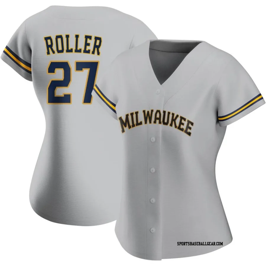 Chris Roller Women's Milwaukee Brewers Gray Authentic Road Jersey