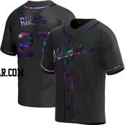 Chris Roller Youth Milwaukee Brewers Black Holographic Replica Alternate Jersey