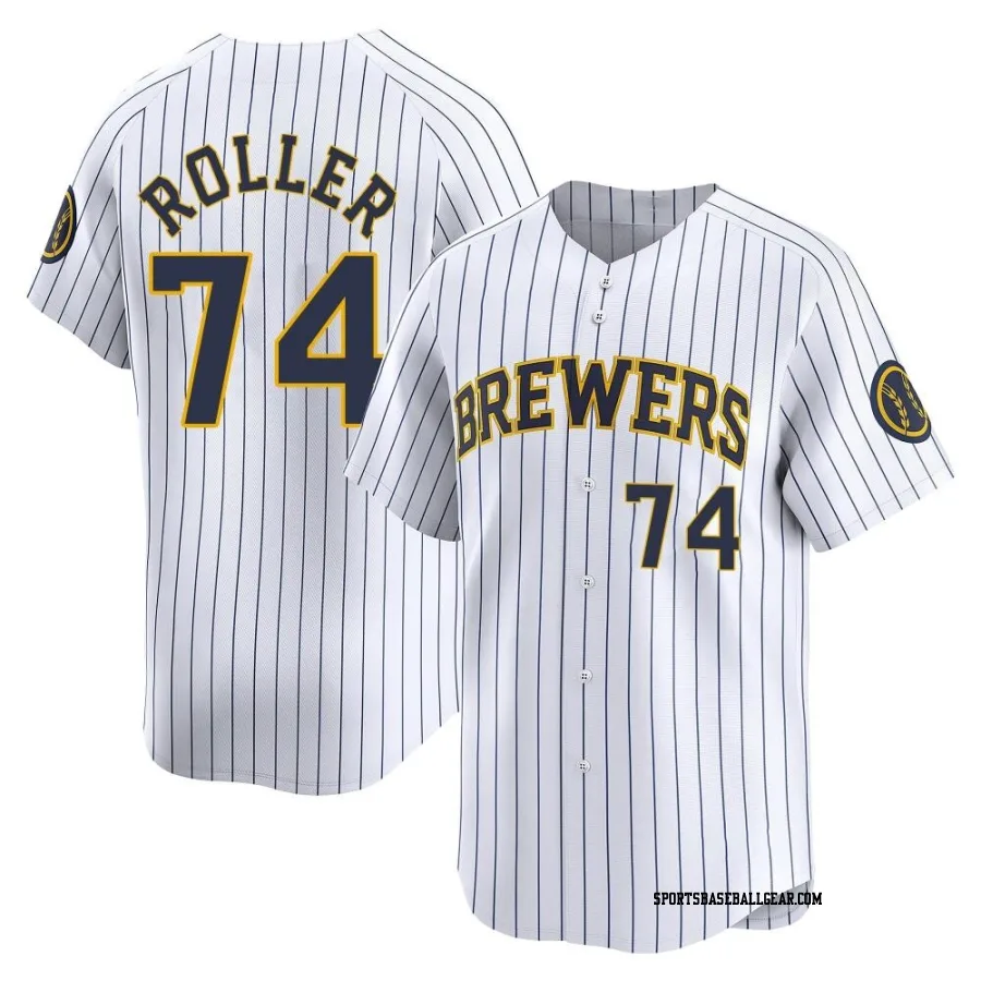 Chris Roller Youth Milwaukee Brewers White Limited Alternate Jersey