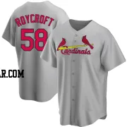 Chris Roycroft Men's St. Louis Cardinals Gray Replica Road Jersey