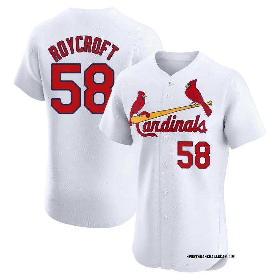 Chris Roycroft Men's St. Louis Cardinals White Elite Home Jersey