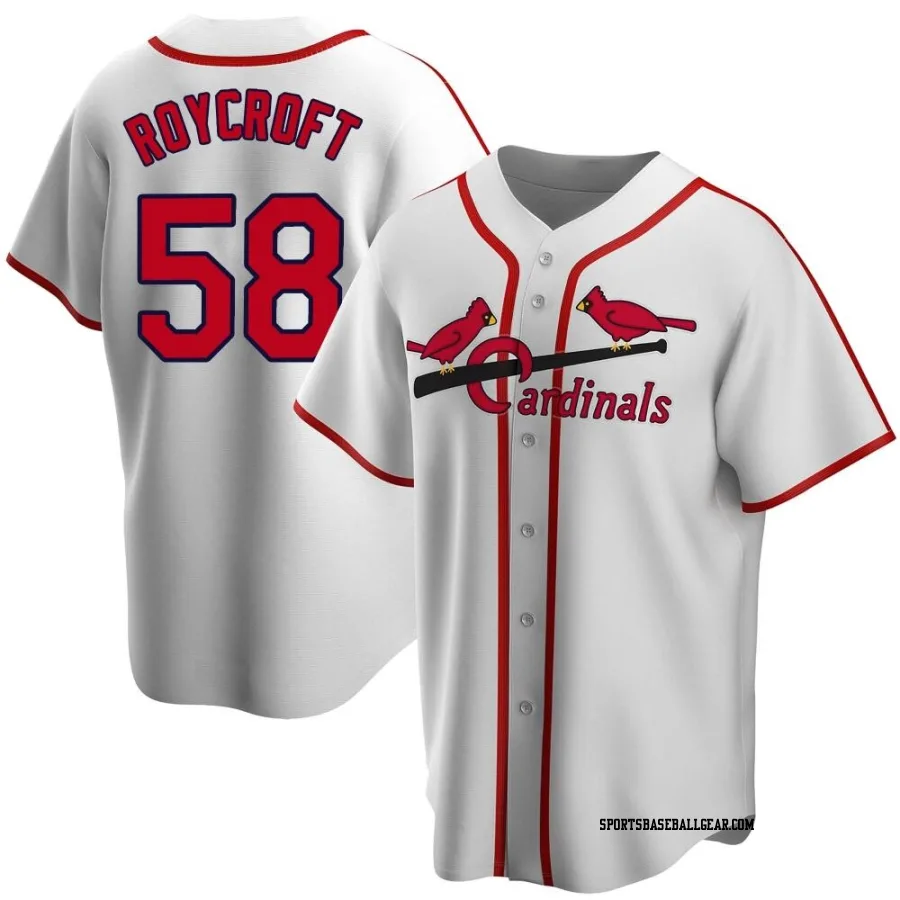 Chris Roycroft Men's St. Louis Cardinals White Home Cooperstown Collection Jersey