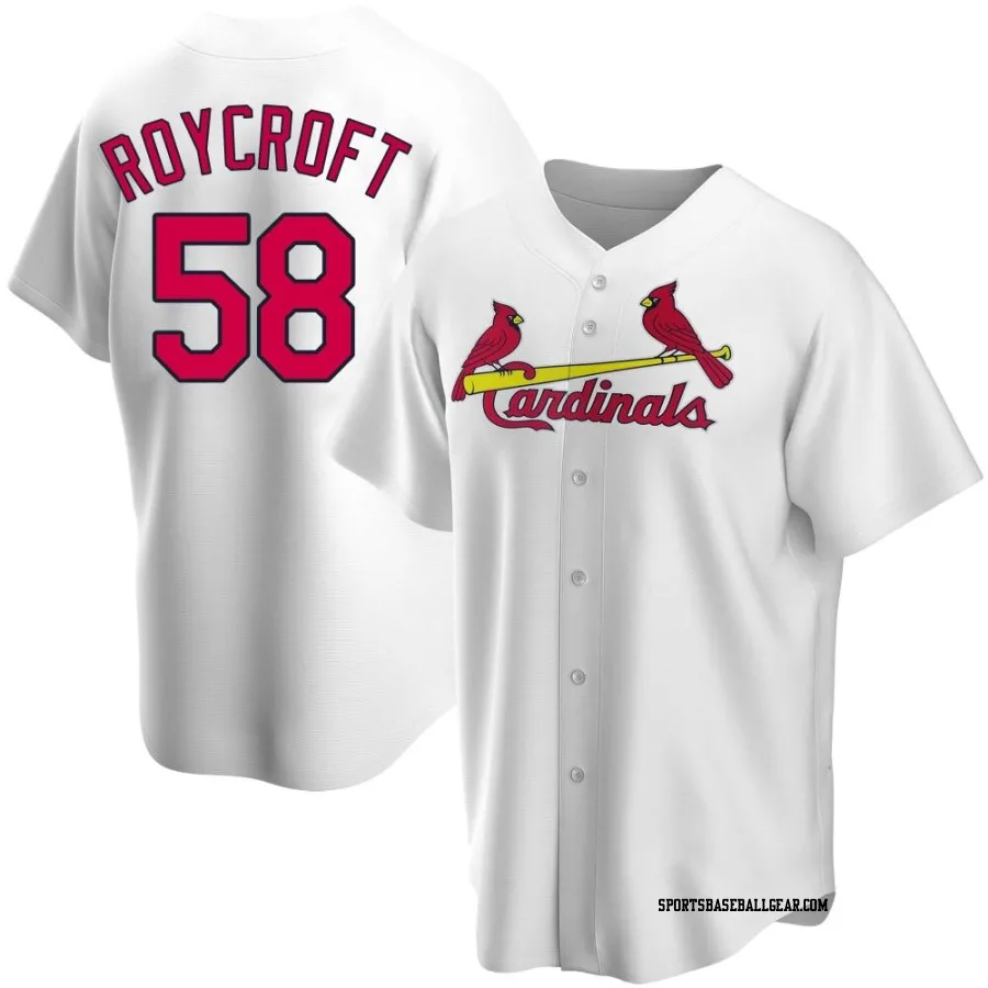 Chris Roycroft Men's St. Louis Cardinals White Replica Home Jersey