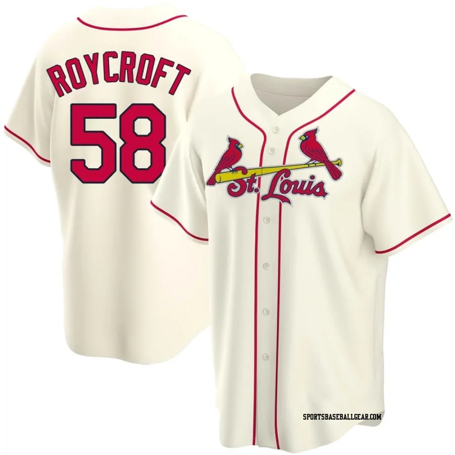 Chris Roycroft Youth St. Louis Cardinals Cream Replica Alternate Jersey