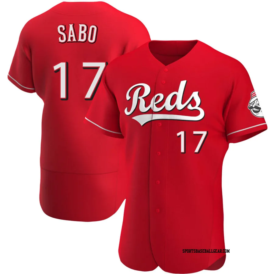 Chris Sabo Men's Cincinnati Reds Red Authentic Alternate Jersey