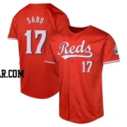 Chris Sabo Men's Cincinnati Reds Red Limited Alternate Jersey