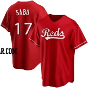 Chris Sabo Men's Cincinnati Reds Red Replica Alternate Jersey