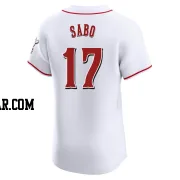 Chris Sabo Men's Cincinnati Reds White Elite Home Jersey