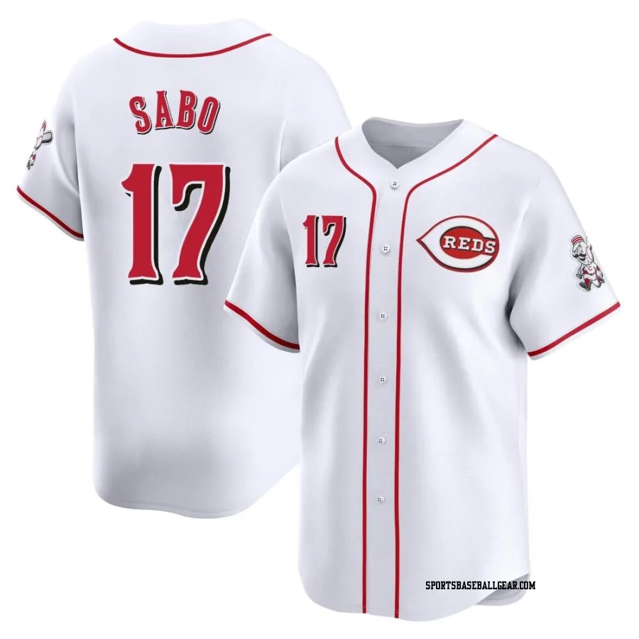 Chris Sabo Men's Cincinnati Reds White Limited Home Jersey