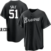 Chris Sale Men's Atlanta Braves Black/White Replica Jersey