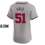 Chris Sale Men's Atlanta Braves Gray Elite Road Jersey