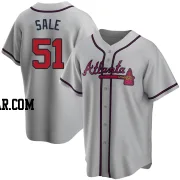 Chris Sale Men's Atlanta Braves Gray Replica Road Jersey