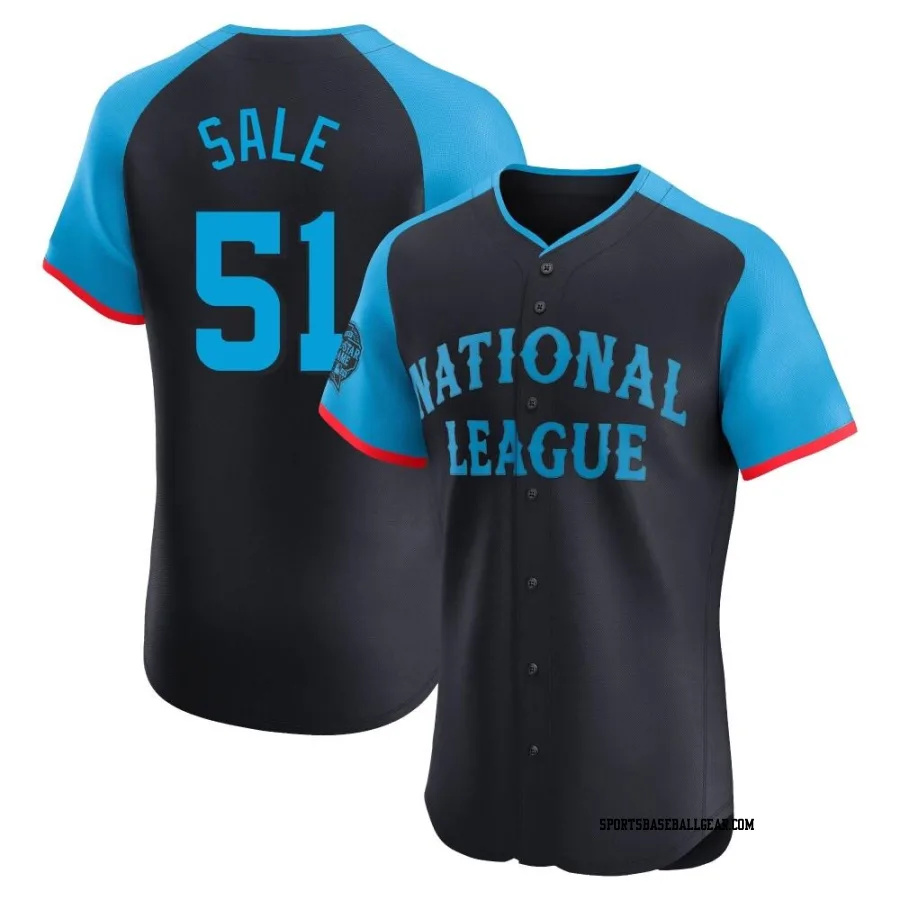 Chris Sale Men's Atlanta Braves Navy Elite National League 2024 All-Star Game Jersey