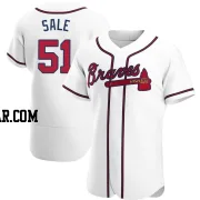 Chris Sale Men's Atlanta Braves White Authentic Home Jersey