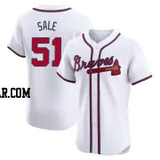 Chris Sale Men's Atlanta Braves White Elite Home Jersey