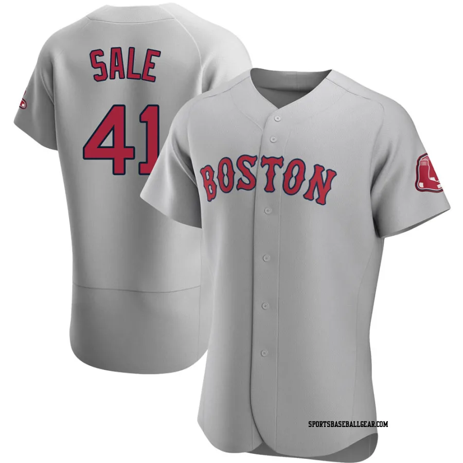 Chris Sale Men's Boston Red Sox Gray Authentic Road Jersey