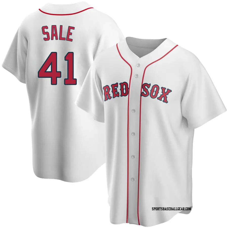 Chris Sale Men's Boston Red Sox White Replica Home Jersey