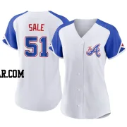 Chris Sale Women's Atlanta Braves White Authentic 2023 City Connect Jersey