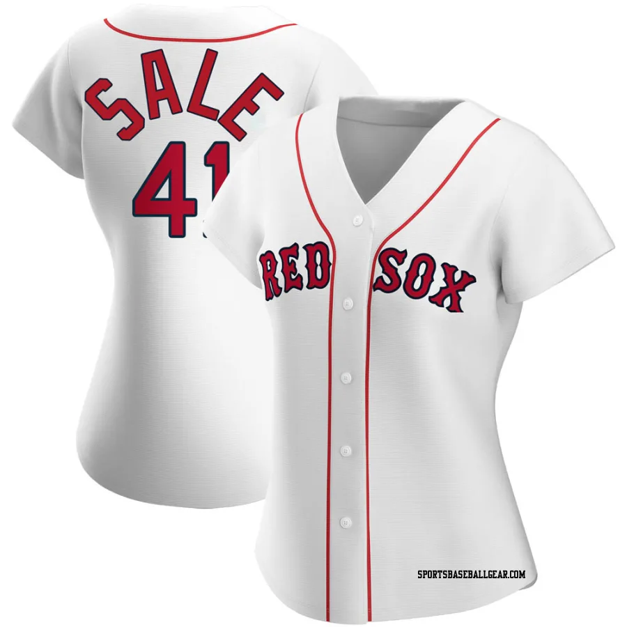 Chris Sale Women's Boston Red Sox White Authentic Home Jersey