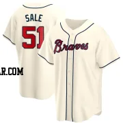 Chris Sale Youth Atlanta Braves Cream Replica Alternate Jersey