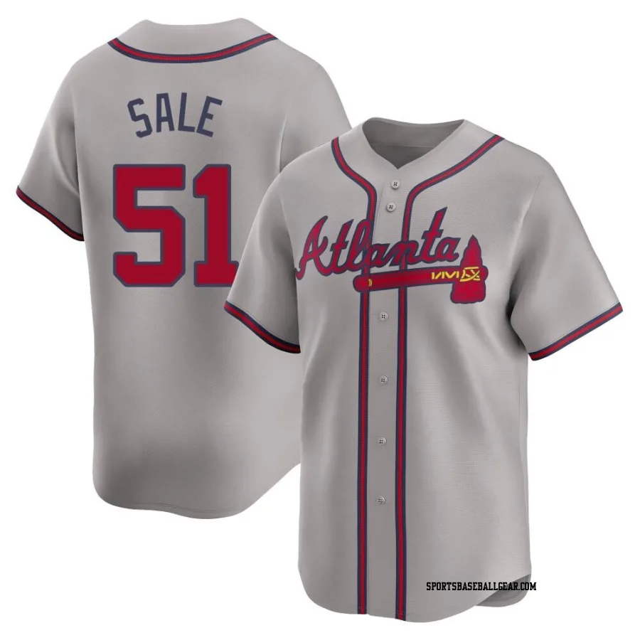 Chris Sale Youth Atlanta Braves Gray Limited Away Jersey