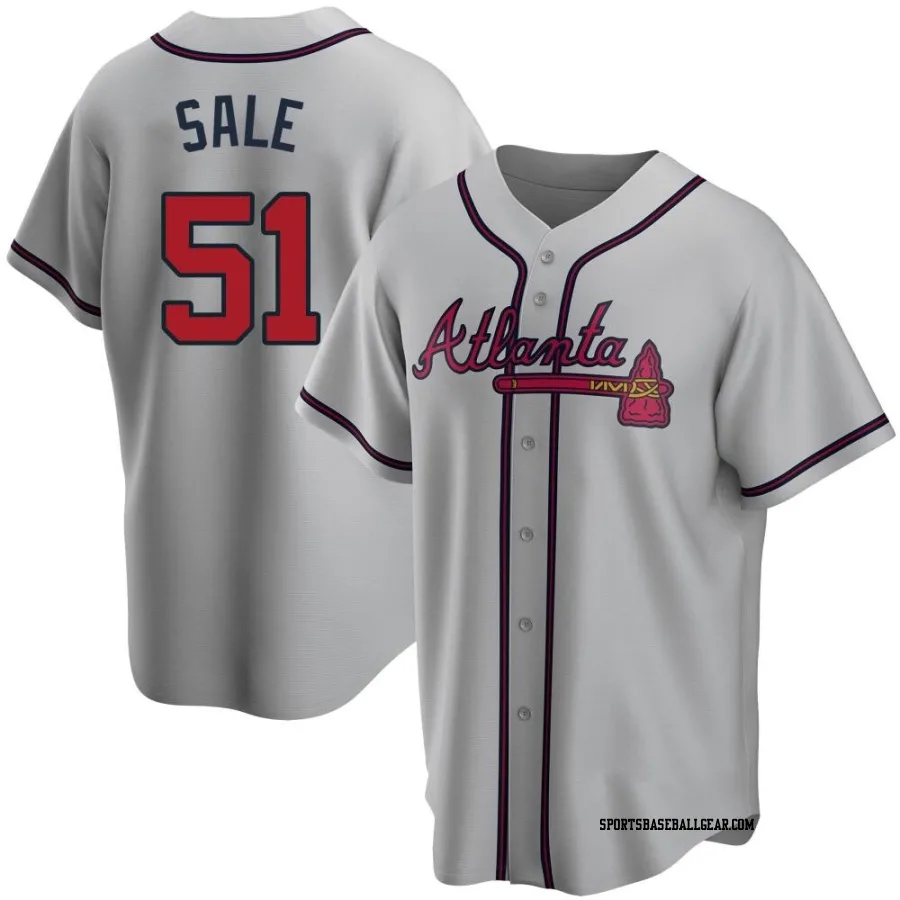 Chris Sale Youth Atlanta Braves Gray Replica Road Jersey