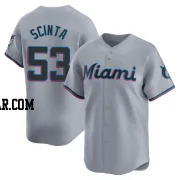 Chris Scinta Men's Miami Marlins Gray Limited Road Jersey