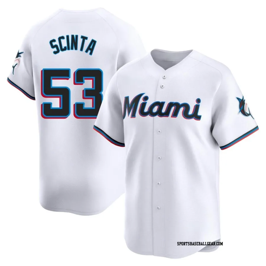 Chris Scinta Youth Miami Marlins White Limited Home Jersey