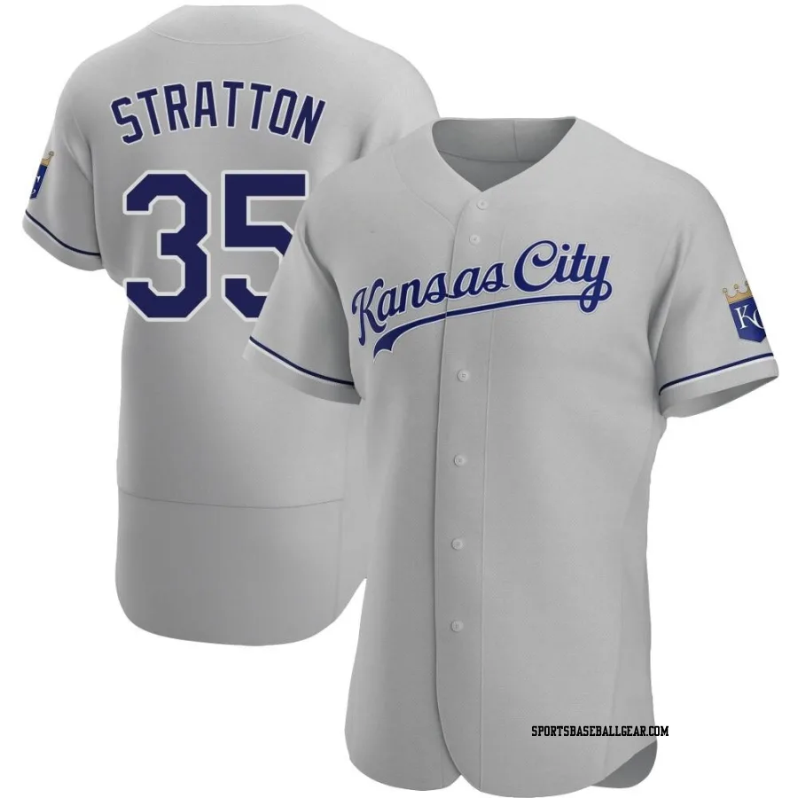 Chris Stratton Men's Kansas City Royals Gray Authentic Road Jersey