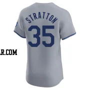 Chris Stratton Men's Kansas City Royals Gray Elite Road Jersey