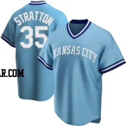 Chris Stratton Men's Kansas City Royals Light Blue Replica Road Cooperstown Collection Jersey