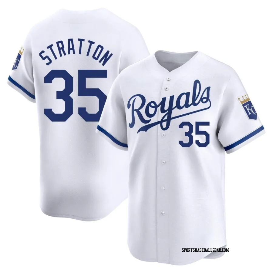 Chris Stratton Men's Kansas City Royals White Limited Home Jersey