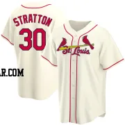 Chris Stratton Men's St. Louis Cardinals Cream Replica Alternate Jersey